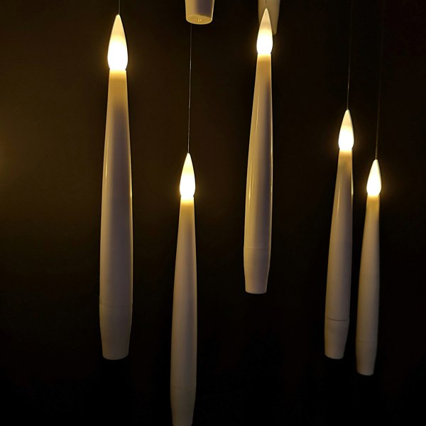 Samuel Alexander Set of 10 15cm Floating White LED Battery Candles in Warm White with Remote Control