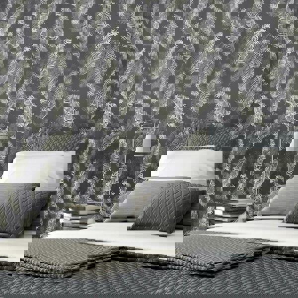 Hoopla Walls Feathers - Black 10m Wallpaper