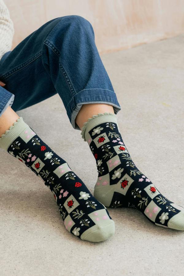 Lily & Me Lucy The Ladybird Bamboo Socks And Decoration Giftbox
