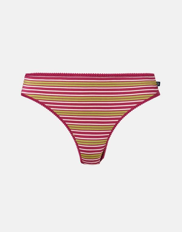 British Boxers Women's Bamboo High Leg Knicker – Sugar Cane Stripe