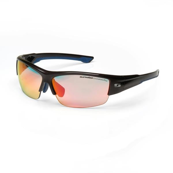SUNWISE Wellington Black Sports Sunglasses - Category 1-3 Chromafusion®
