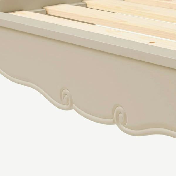 Statement Furniture Juliette Cream Bed Frame French Style with Upholstered Headboard 4ft6 5ft 6ft