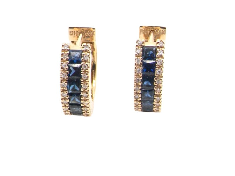 Vintage Tom A pair of Sapphire and Diamond earrings