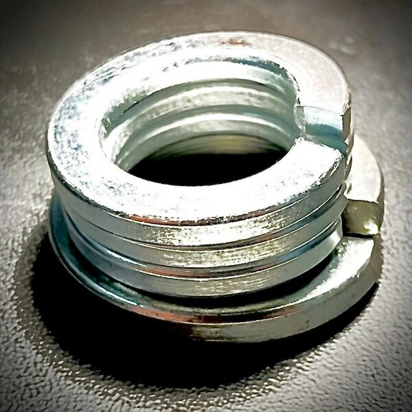 Fixaball Metric Split Spring Lock Washers Rectangle Single Coil BZP Zinc
