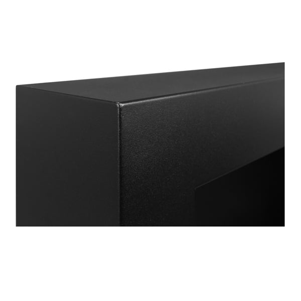 BIOFireplacesGMT Bioethanol Fireplace Wall Mounted 650x400 Black Matt with Glass Ventless