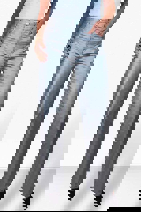 Paulo Due Womens Metallic Coated Wide Leg Jeans