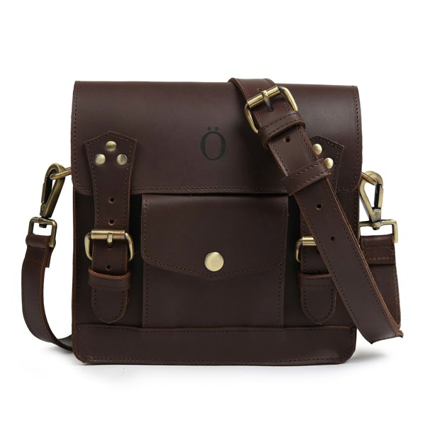 Dötch Club Anida Leather Satchel Bag - Brown