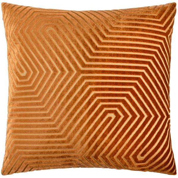 Paoletti Evoke Cut Cushion Cover - Brick - 