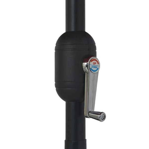 Berkfield Outdoor Parasol with Metal Pole 400 cm Black