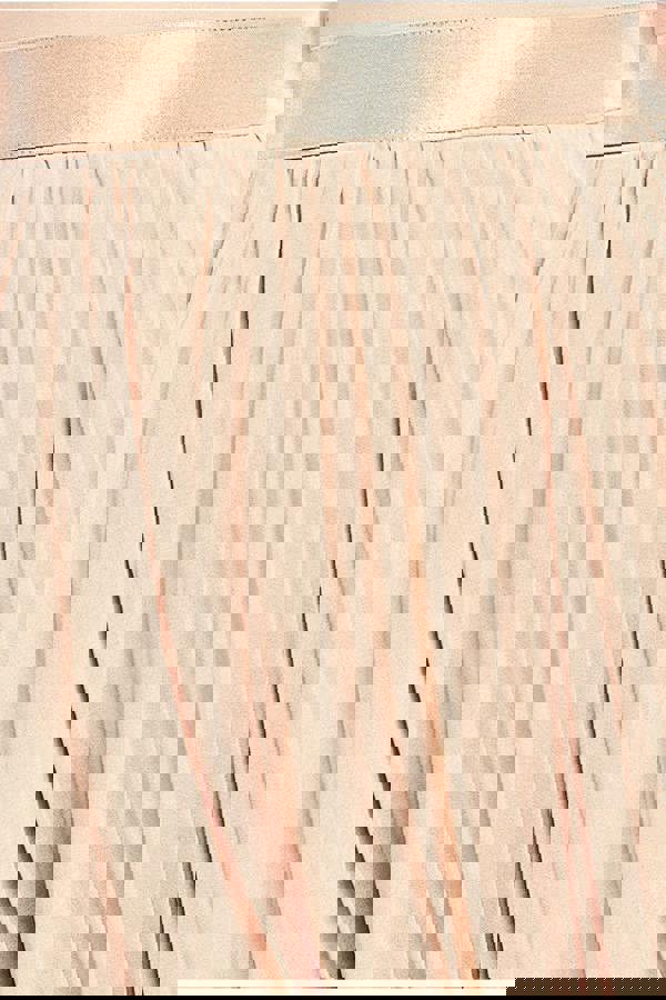 Pleated Chiffon Off Shoulder Maxi Dress - Beige DR3805