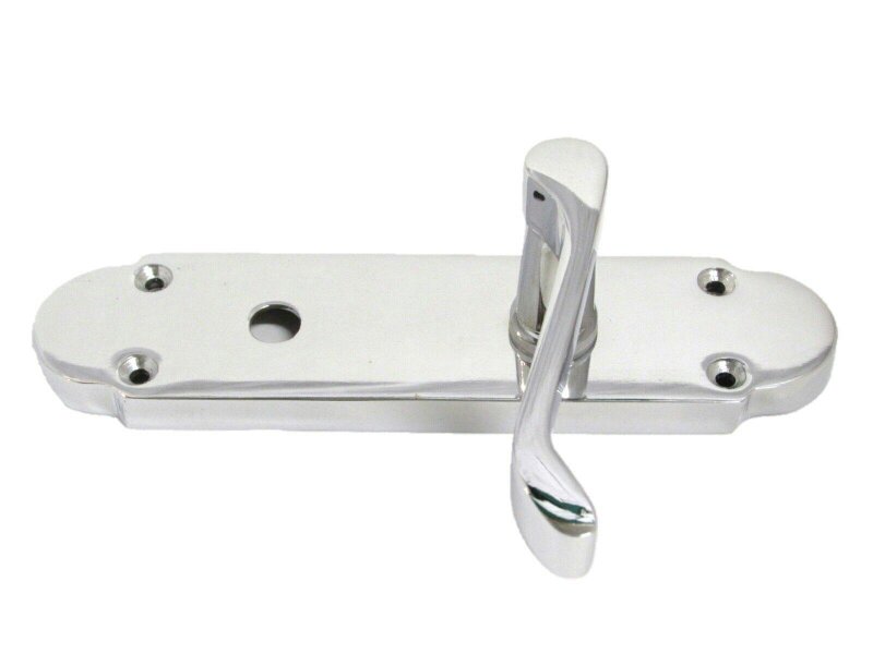 EDH Door Hardware "Epsom Door Handle Set – Chrome Internal Lock Door Handles (170mm x 42mm)