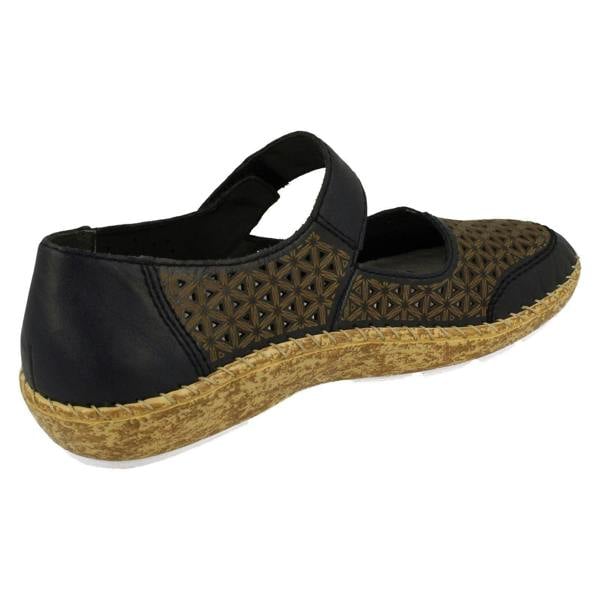Rieker Ladies Rieker Summer Shoes With Punched Out Detailing 44864