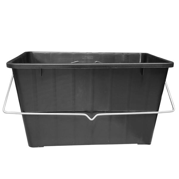 Ketoplastics Large Paint Scuttle Large Decorators Roller Bucket with Metal Handle for Decorating Paints & Paste 15L, Black (Pack of 3)