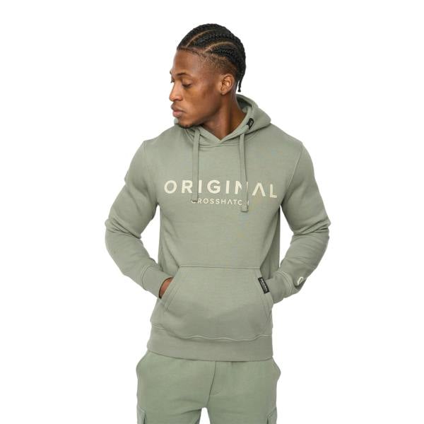 Crosshatch Mens Bardon Hoodie - Olive - 