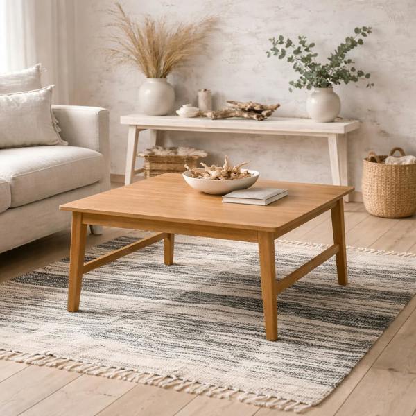 Wyld Haus Meadowrest Square Oak Wood Coffee Table