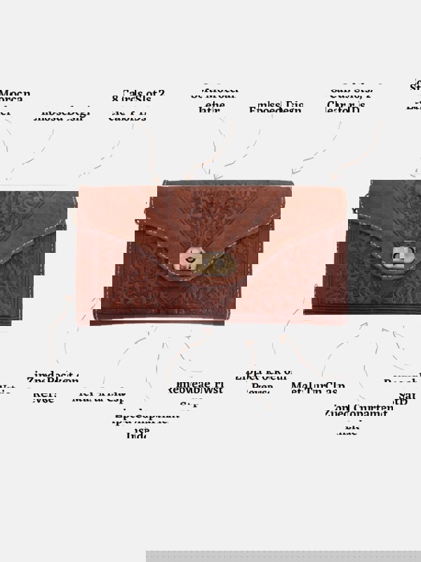 Berber Leather Leather Tri-Fold Purse Dark Brown