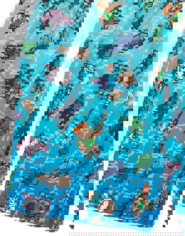 Minecraft Boys Blue Creeper Swim Shorts