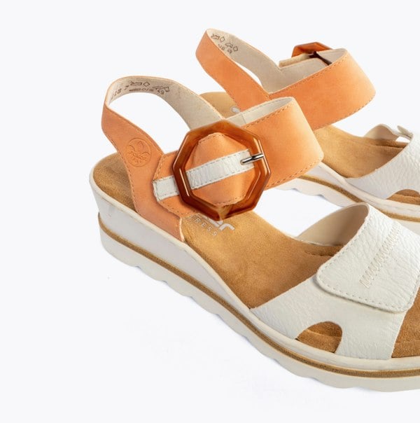 Rieker 67476-38 Womens Sandals - White