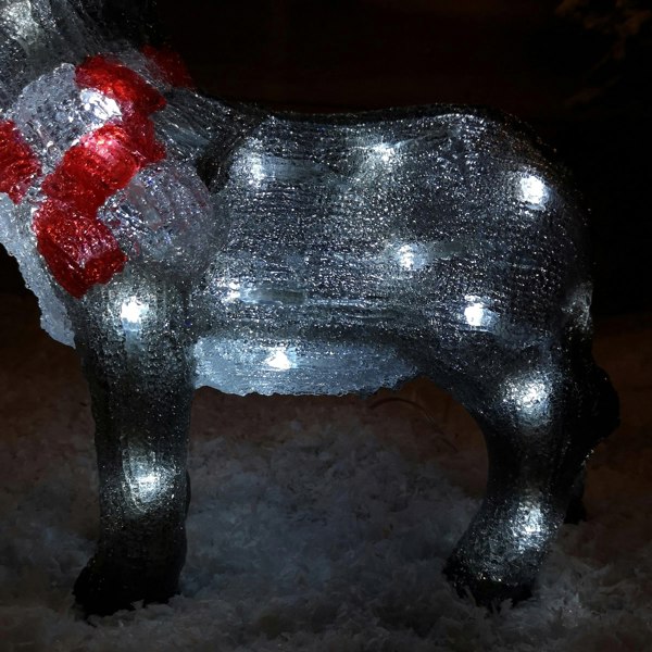 Samuel Alexander 34cm Battery Operated LED Light up Acrylic Christmas Donkey Decoration