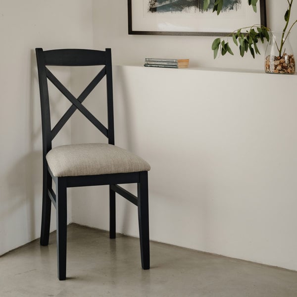 Statement Furniture Florence Crossback Dining Chair with Upholstered Seat