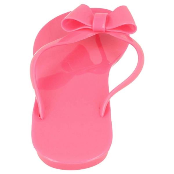Spot On Ladies Spot On Flat Bow Trim Toepost Jelly Sandal