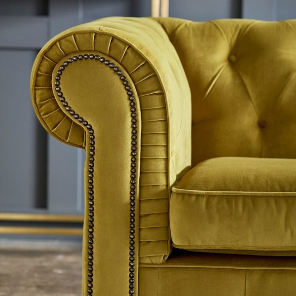 Furnishings For Less Ashbourne Chesterfield Plush Velvet 2 Seater