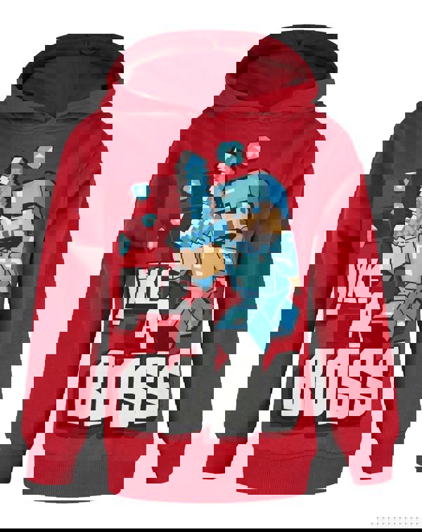 Minecraft Boys Red Like A Boss Boy'S Hoodie