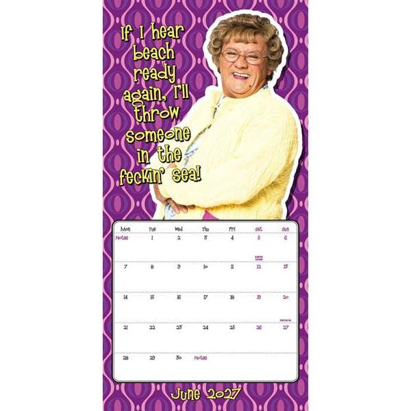 Mrs Brown's Boys Calendar 2027, Wall Calendars, Month To View, Entertainment, Gift