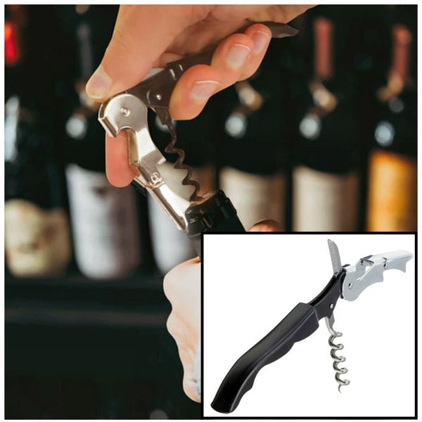 Diamante Double Reach Corkscrew - Black