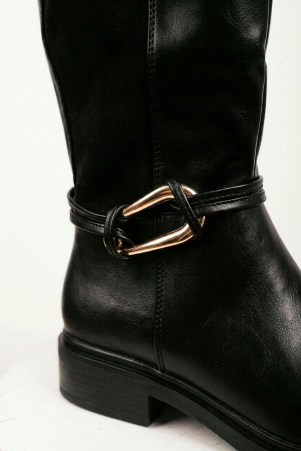 Saoirse Knee High Boots - Black