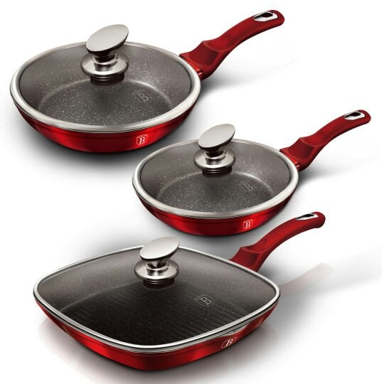 Berlinger Haus 6-Piece Frying Pan Set Berlinger Haus BH/6189 Burgundy Collection