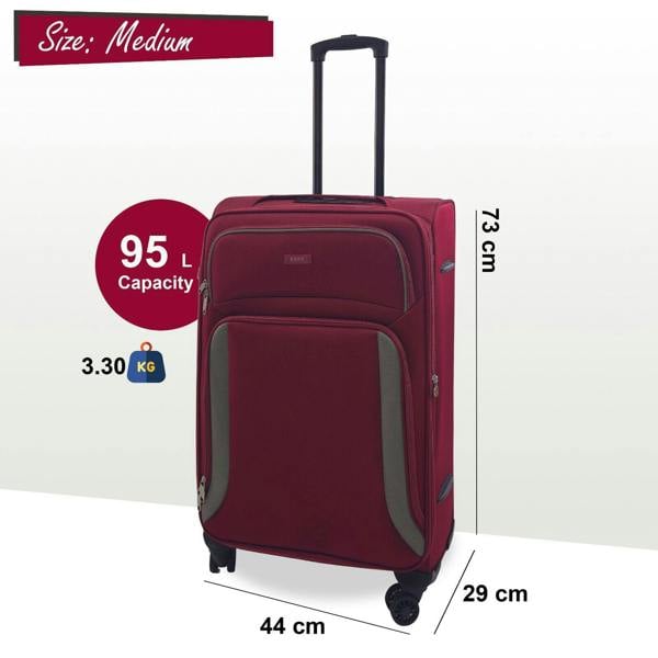 Eagle Luggage Soft Shell Suitcase Luggage Set Travel Light Carry On Cabin Bag
