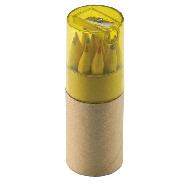 MidOcean Lambut Coloured Pencil (Pack of 12) - Transparent Yellow - 