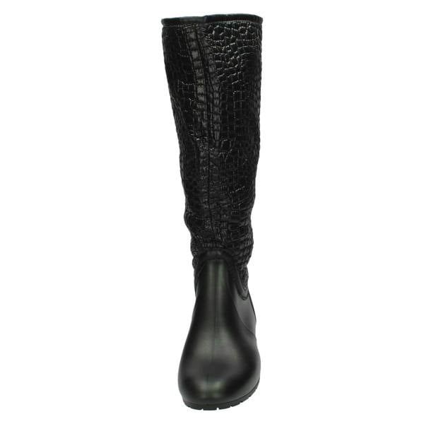 Spot On Ladies Spot On Crocodile Style Wellington Boots