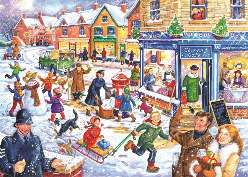 The House of Puzzles Out In The Snow - BIG 250 Piece Jigsaw Puzzle