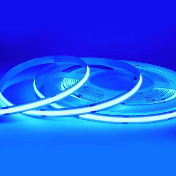 ENER-J 5m LED COB Strip 480L/M 24V, Blue with RF Dimmer and 12W/M Plug & Play Power Supply