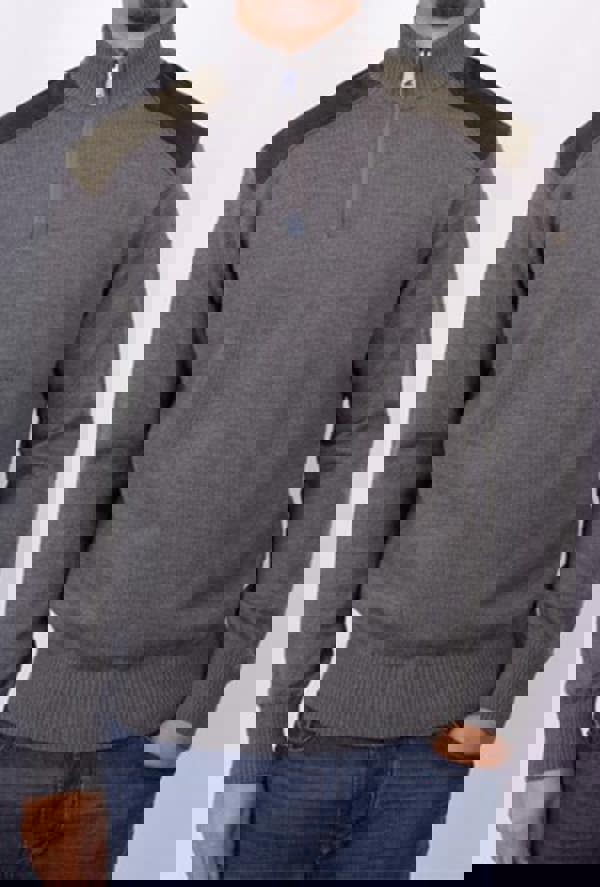 Paul & Shark Moon Badge Velvet Soft Cool Touch Wool Half-Zip