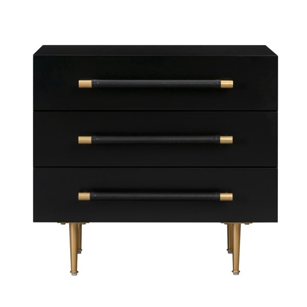 Furniture Edit Trident Black Nightstand Bedside Table