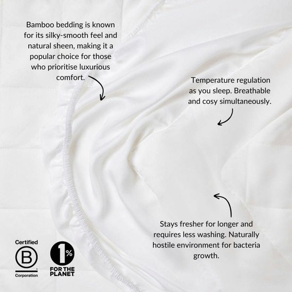 Ethical Bedding Bamboo Mattress Protector (Eucalyptus & Bamboo)