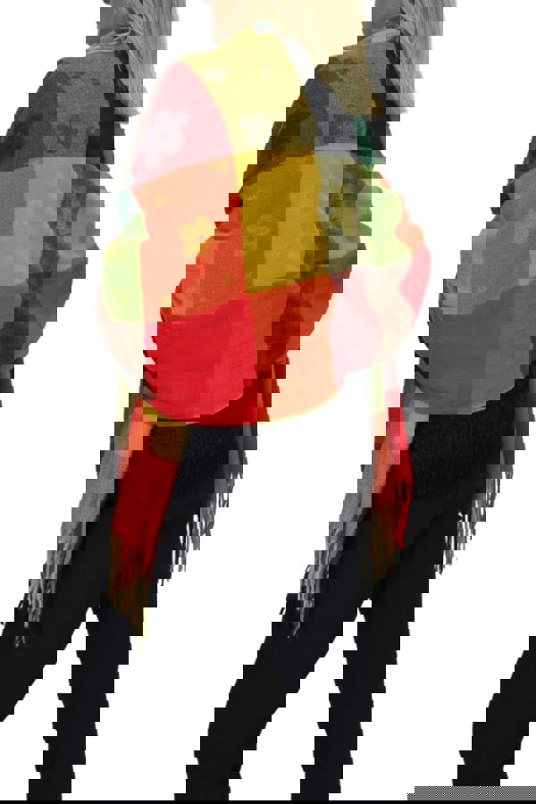 Paulo Due Wool Blend Pashmina Scarf With Floral Details