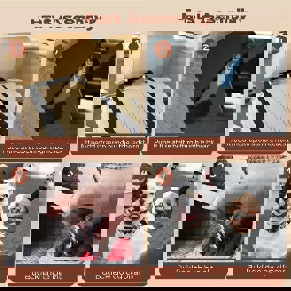 Skylos Dog Booster Car Seat for Small to Medium Pets up to 35 lbs Portable Grey