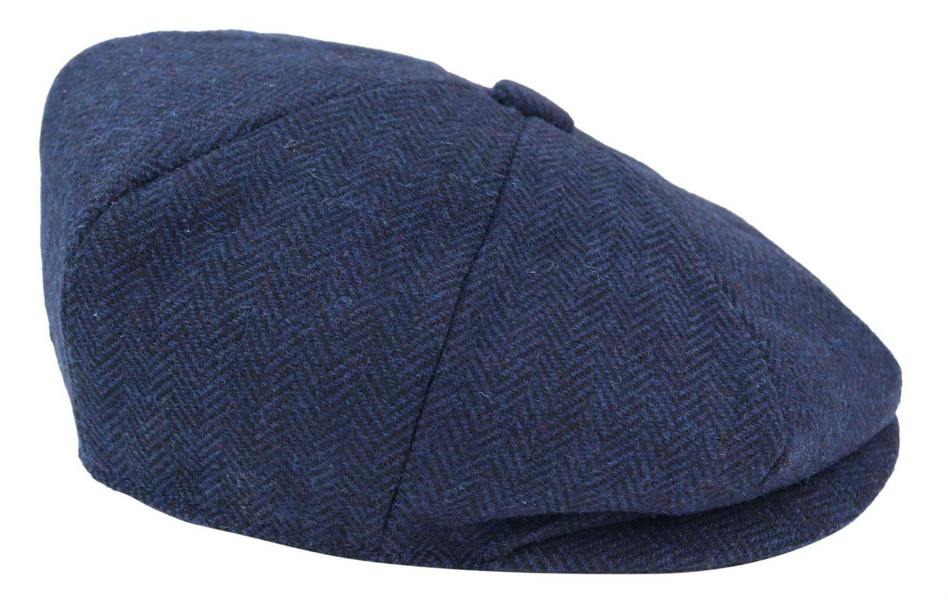 TruClothing Mens Peaky Blinders Tweed Gatsby Flat Baker Hat With Razor Blade