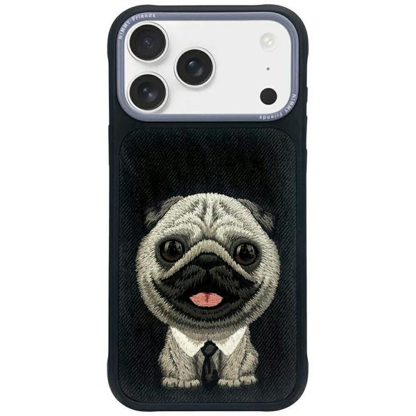 Nimmy Friends Nimmy Big Eye Cute Pet Pug Dog Case with MagSafe for iPhone Pro 6.3" Black Grey - N-XDY-IP17-PRO-09-A