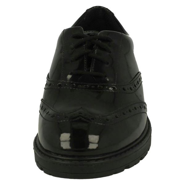 Clarks Girls Clarks Lace Up Brogue Detailed School Shoes Loxham Brogue Y