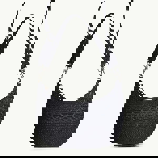 Real Hide Bags 'Wonder Weave' Black Real Leather Woven Designer Shoulder Crossbody Bag