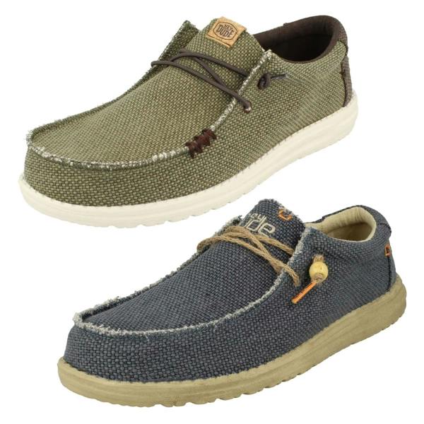 HEYDUDE Mens Hey Dude Lace Up Casual Shoes Wally Braided