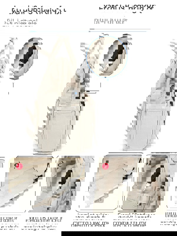 Anymom Mommy Baby Changing Bag Pink Backpack with USB Port