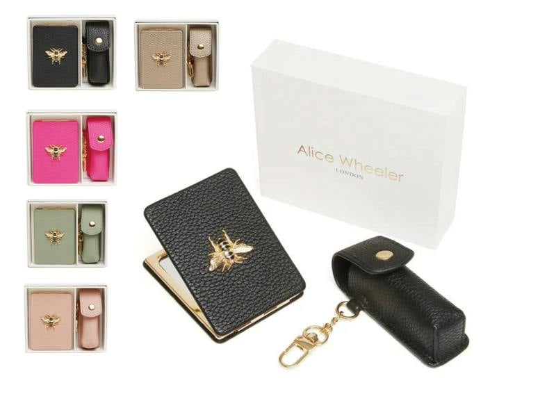 Alice Wheeler LTC 2-Piece Gift Set – Compact Mirror & Lipstick Holder