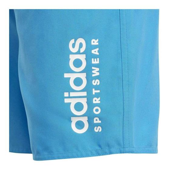 Adidas Childrens/Kids Essentials Logo Swim Shorts - Blue/White - 