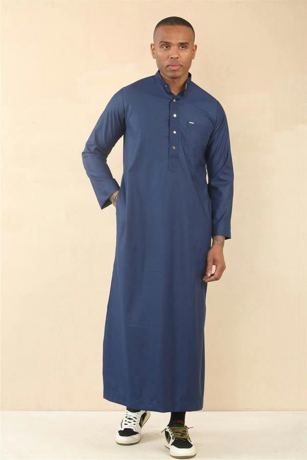 Infinity Leather Men's Thobe Arab Saudi Emirati Islamic Clothing Jubba Robe